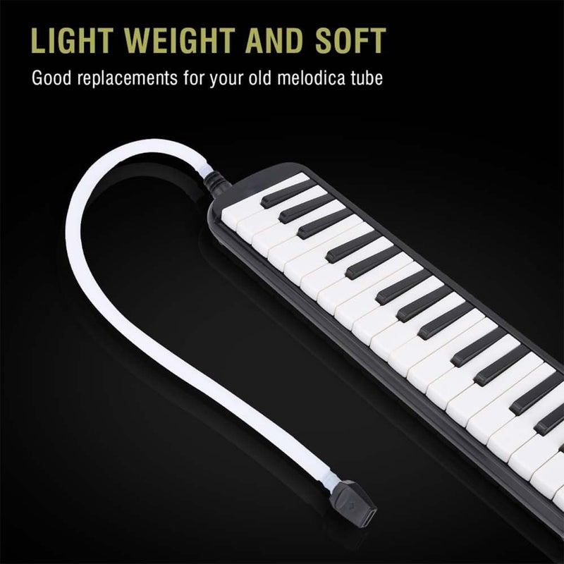 Chiffonade Melodica Tube,57cm Melodica Replacement Tube Set with Black Mouthpiece - Flexible Plastic Hose Compatible with 32/36/37 Keys Melodicas - Image 1